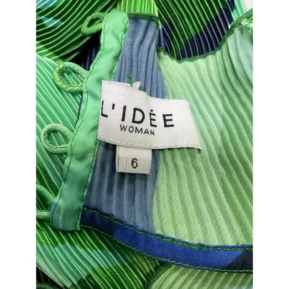 L'Idee 'Gisele' Green Polyester Mini Dress Size 6 - Picture 4 of 5